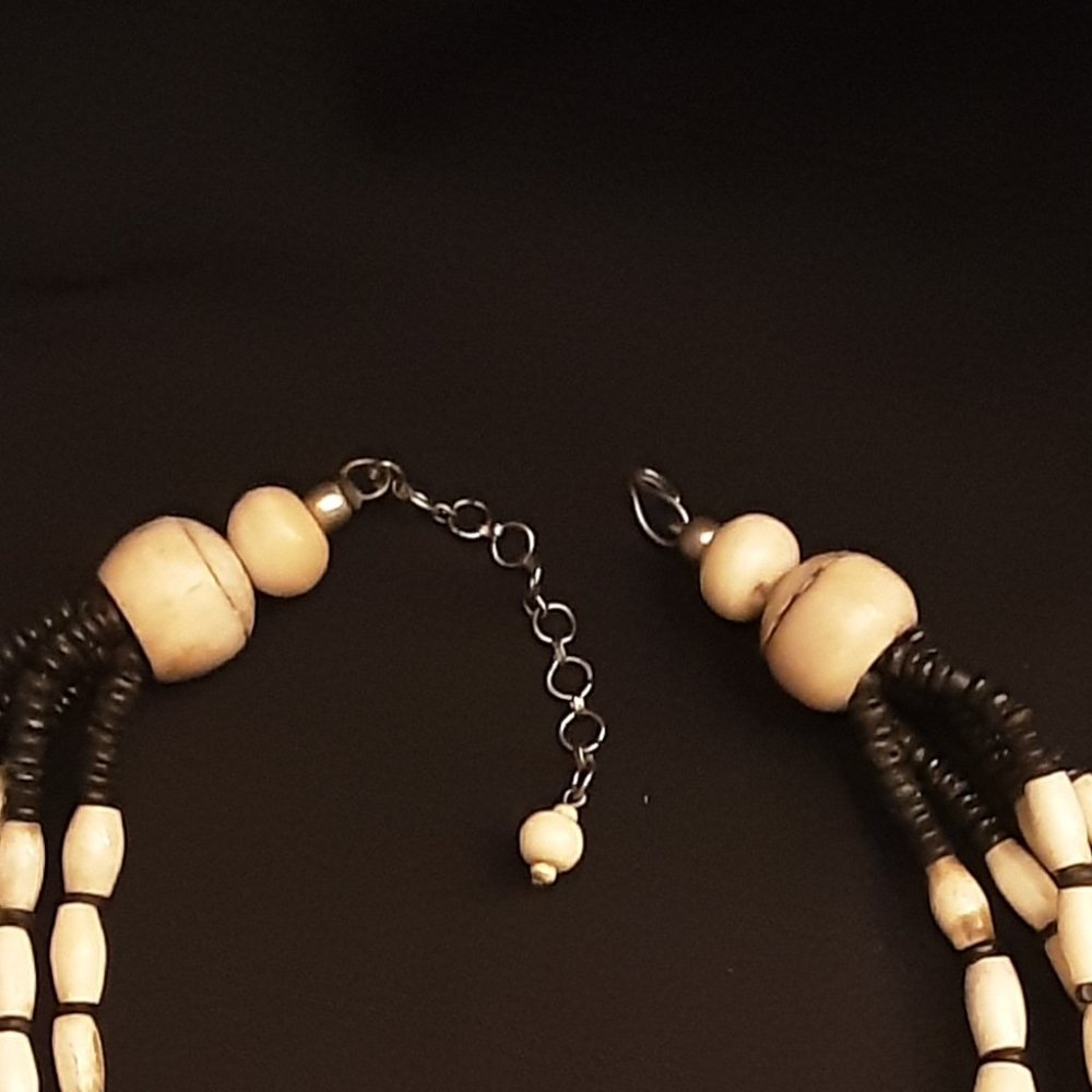 Beaded Multi Layer Statement Necklace - image 4